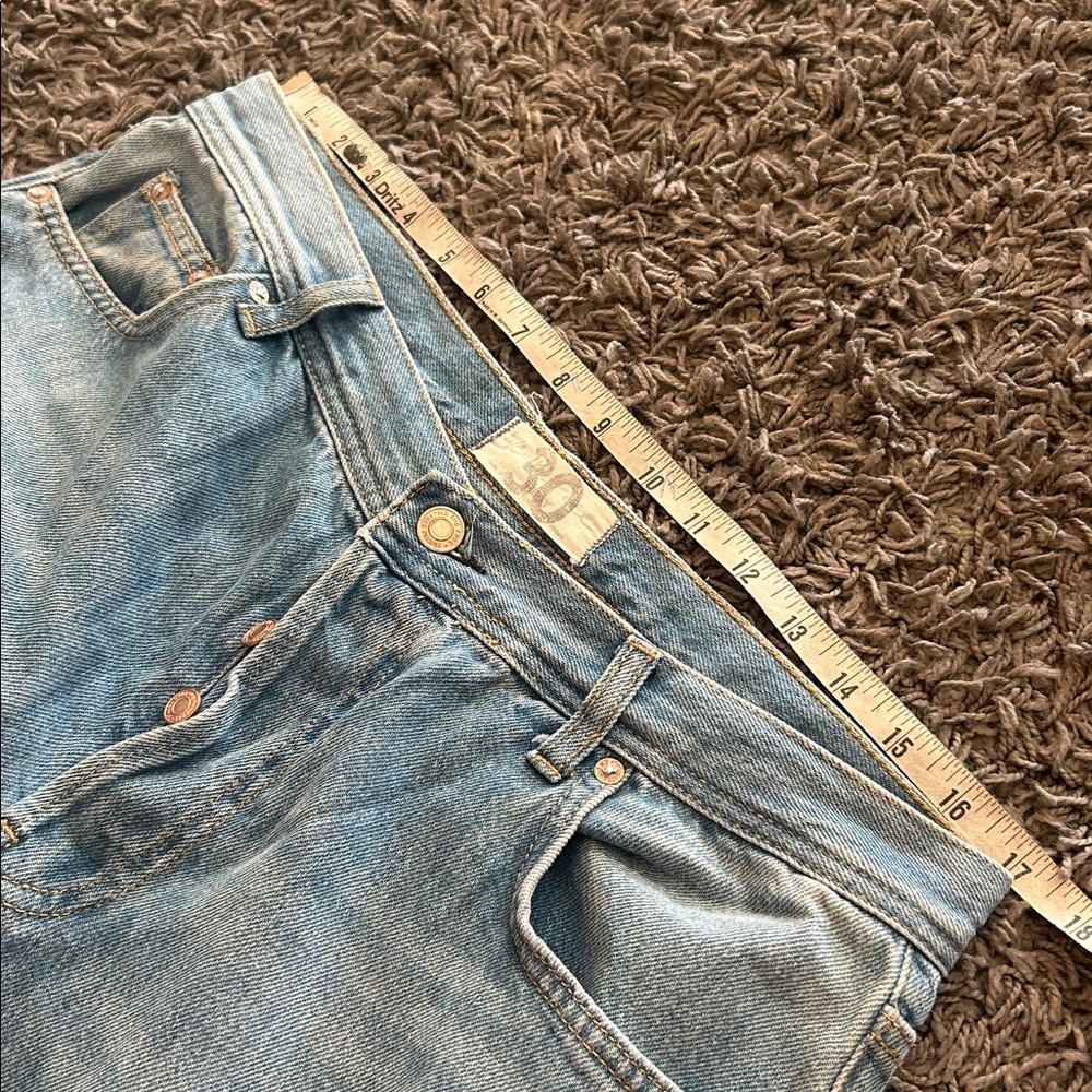 Free People We The Free Maggie Straight Jean in Light Stone Size 30 - Picture 16 of 16
